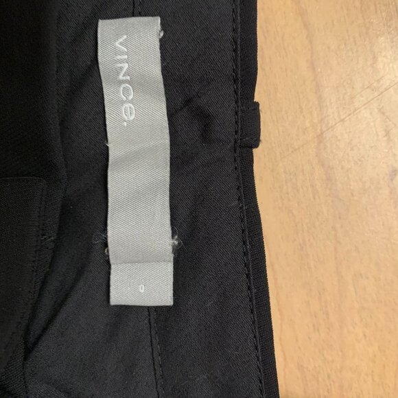 NWOT Vince Cuffed Crepe Suiting Trouser Size 0 Black - Picture 5 of 10